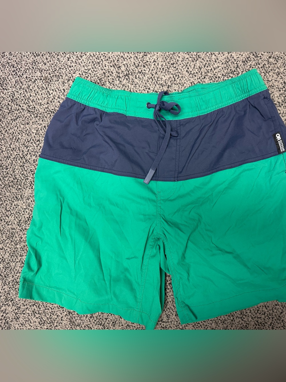 Men's Zendo Multi Green & Navy Hybrid athletic Shorts medium